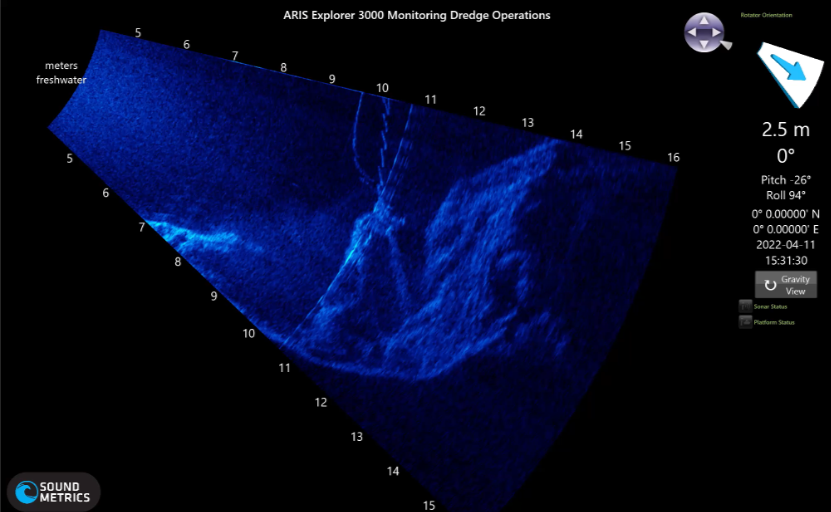 Dredging live sonar monitoring Dredging live sonar monitoring